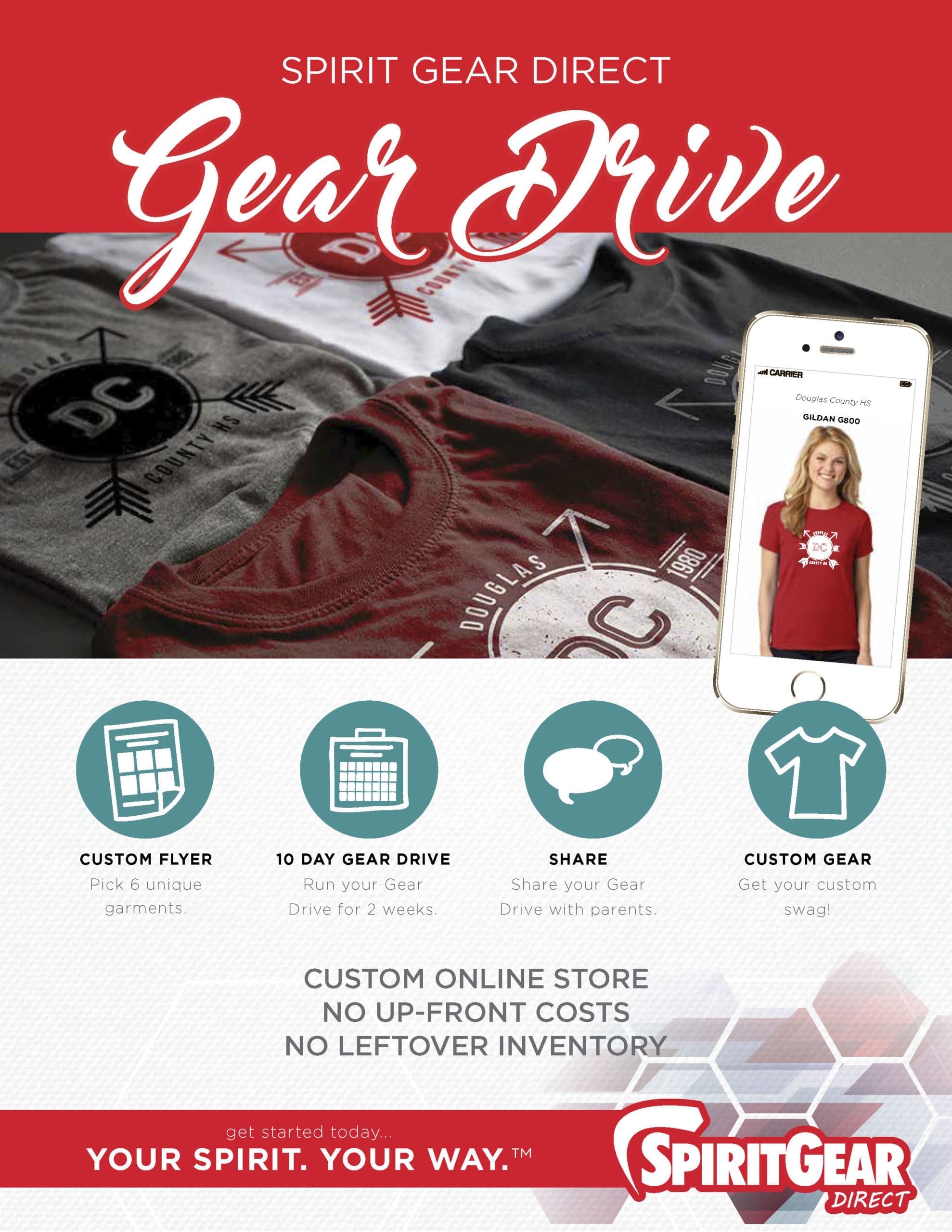 T-Shirt Fundraiser, Spirit Gear Drive