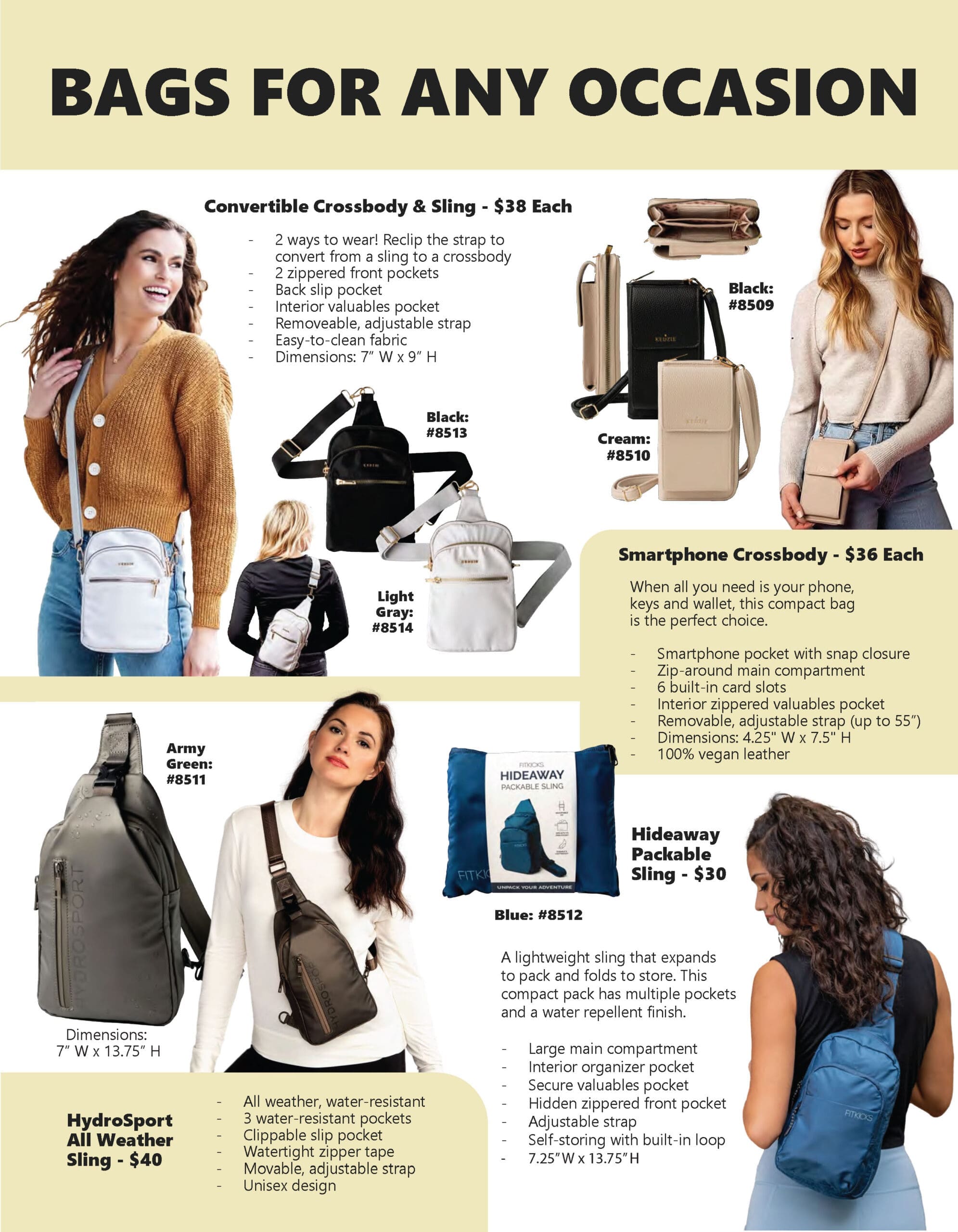 Fundraiser with bags and purses
